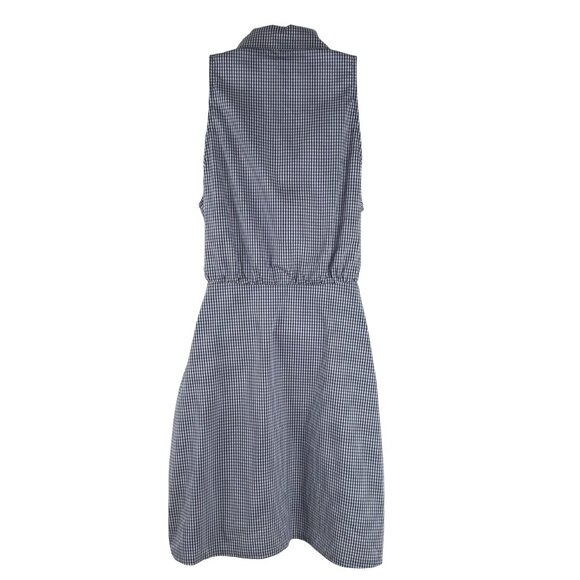 Cinq A Sept Sleeveless Gaby Dress Size 6 Gingham Blue White Tie Detail SW-2045 - Picture 5 of 8